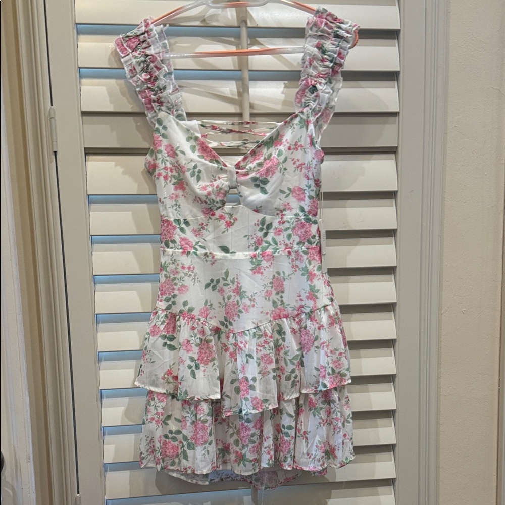 Altar'd State Pink Floral Mini Dress